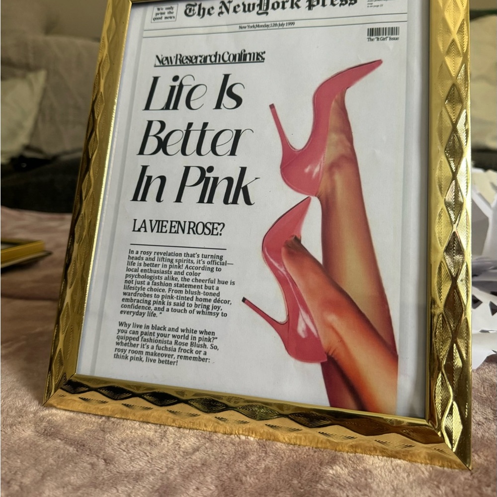 Life is better in pink portrait